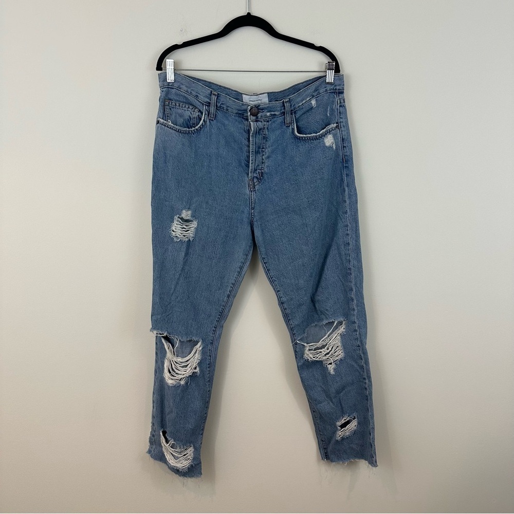 Current/Elliott Distressed Blue Slouchy Jeans Size 31 Women's